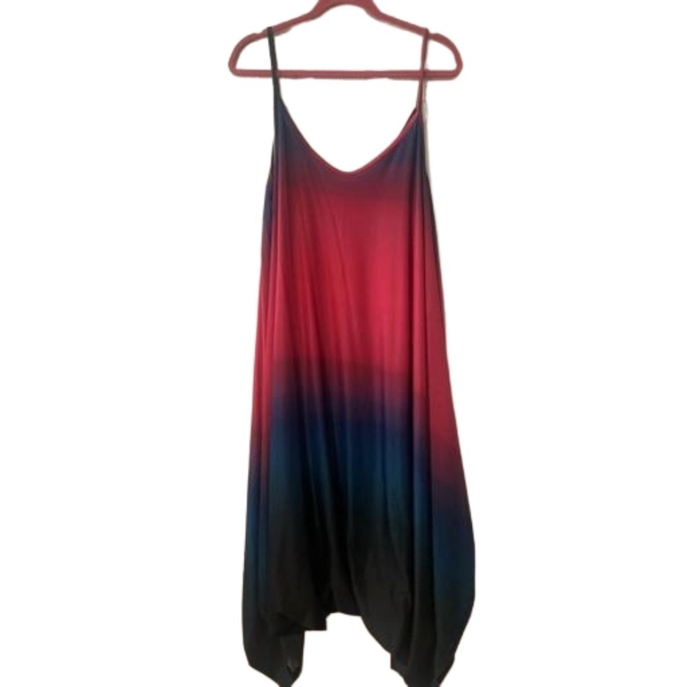 Lily flow/festival romper in multicolor color fade size 3xl. Bin X3